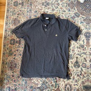 Brooks Brothers 1818 Slim Fit Performance Polo 100% Cotton Logo Shirt Mens Large